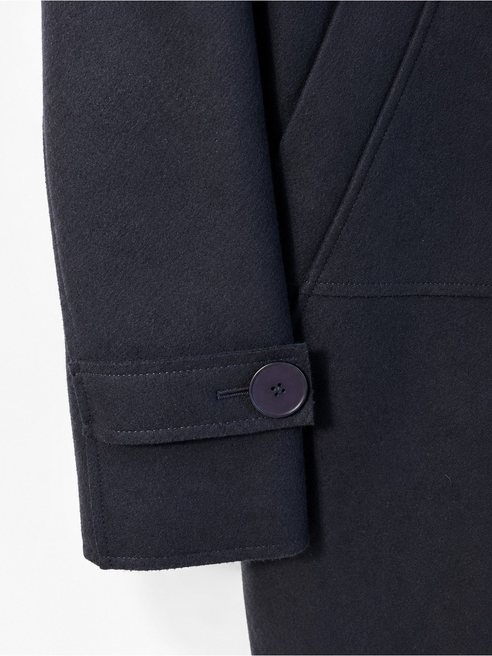 Kenneth Cole Mens Wool Blend Double Breasted Peacoat Navy Blue Large NWT - Picture 5 of 7